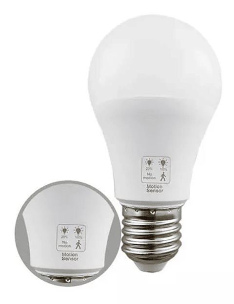 Ampolleta Led E27 9w c/Sensor movimiento