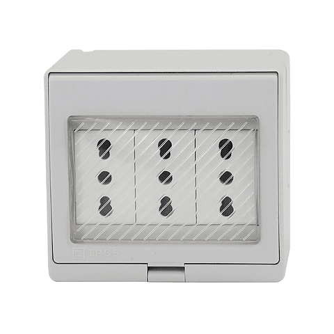 Hidrobox S/P Enchufe Triple 10/16A