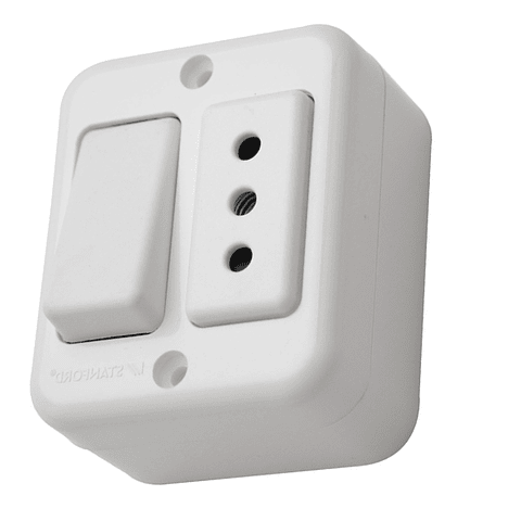 Interruptor S/P (9/12) + enchufe Stanford