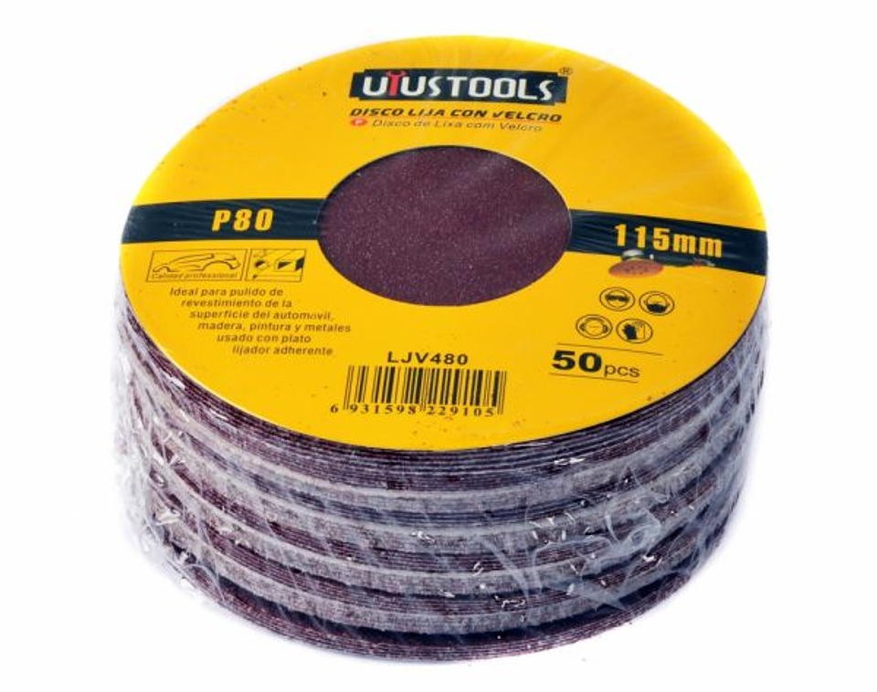 Disco Lija Con Velcro P100 Uyustools 1
