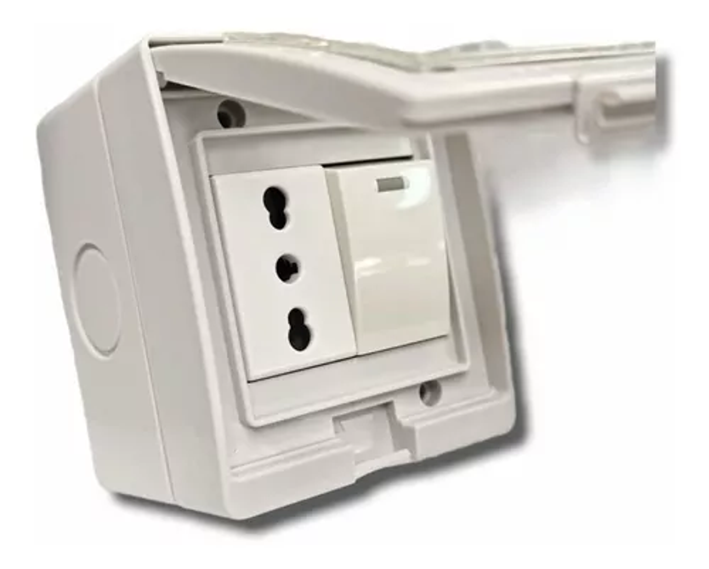 Hidrobox Emb Simple Enchufe 10/16A + Interruptor 9/12 Stanford 1