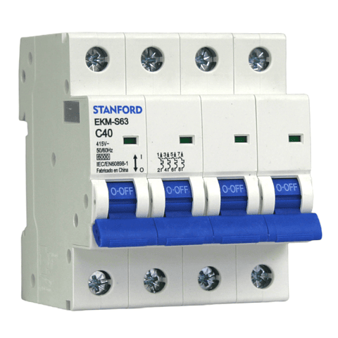 Int. Automatico 4x40 Amp c 6k Din Stanford
