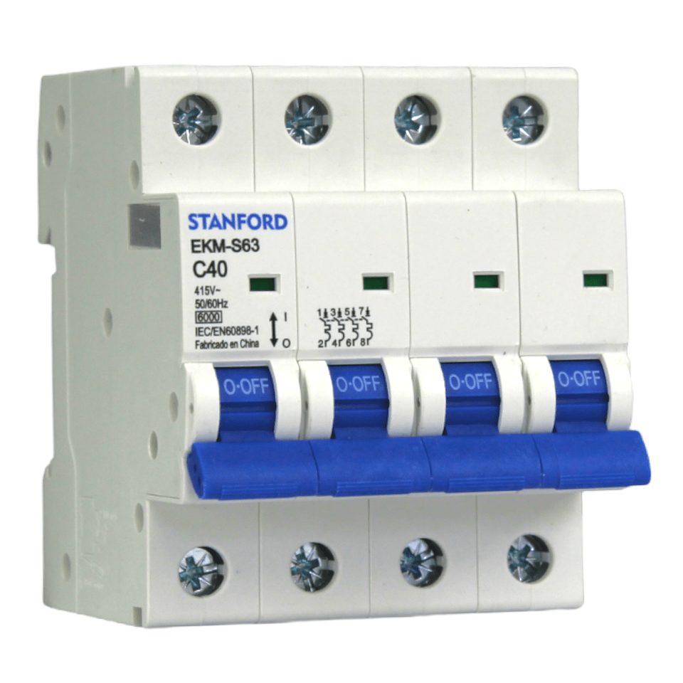 Int. Automatico 4x40 Amp c 6k Din Stanford 1