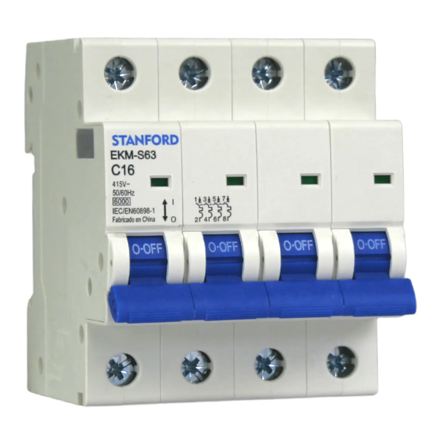 Int. Automatico 4x16 Amp c 6k Din Stanford 1
