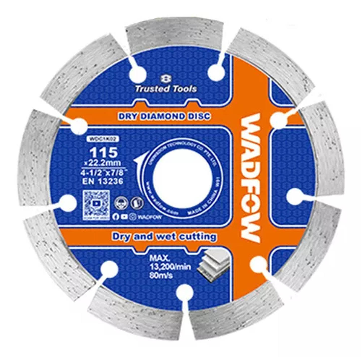 Disco Diamantado Seco  4 1/2 WADFOW 1