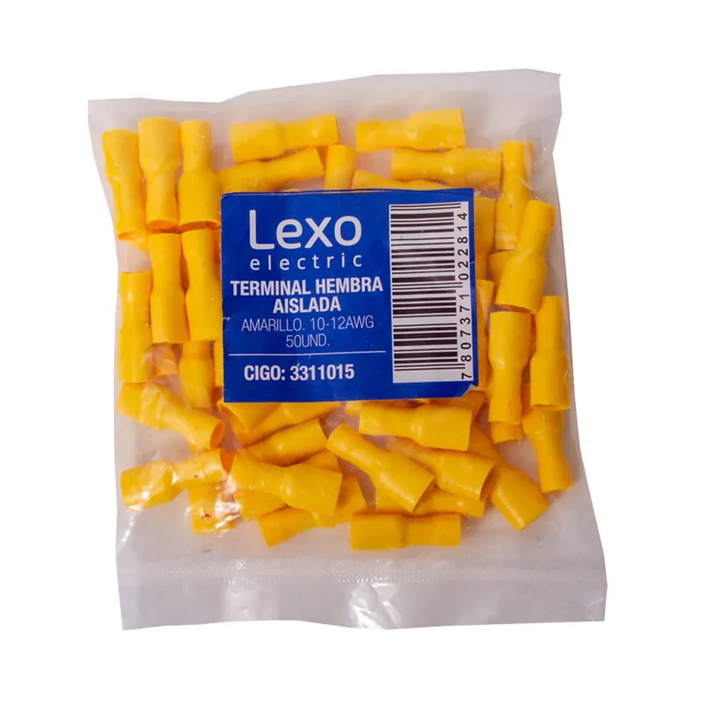 Terminal Hembra Media Aisl. Amarillo 10-12 Awg Bolsa 50U. 1