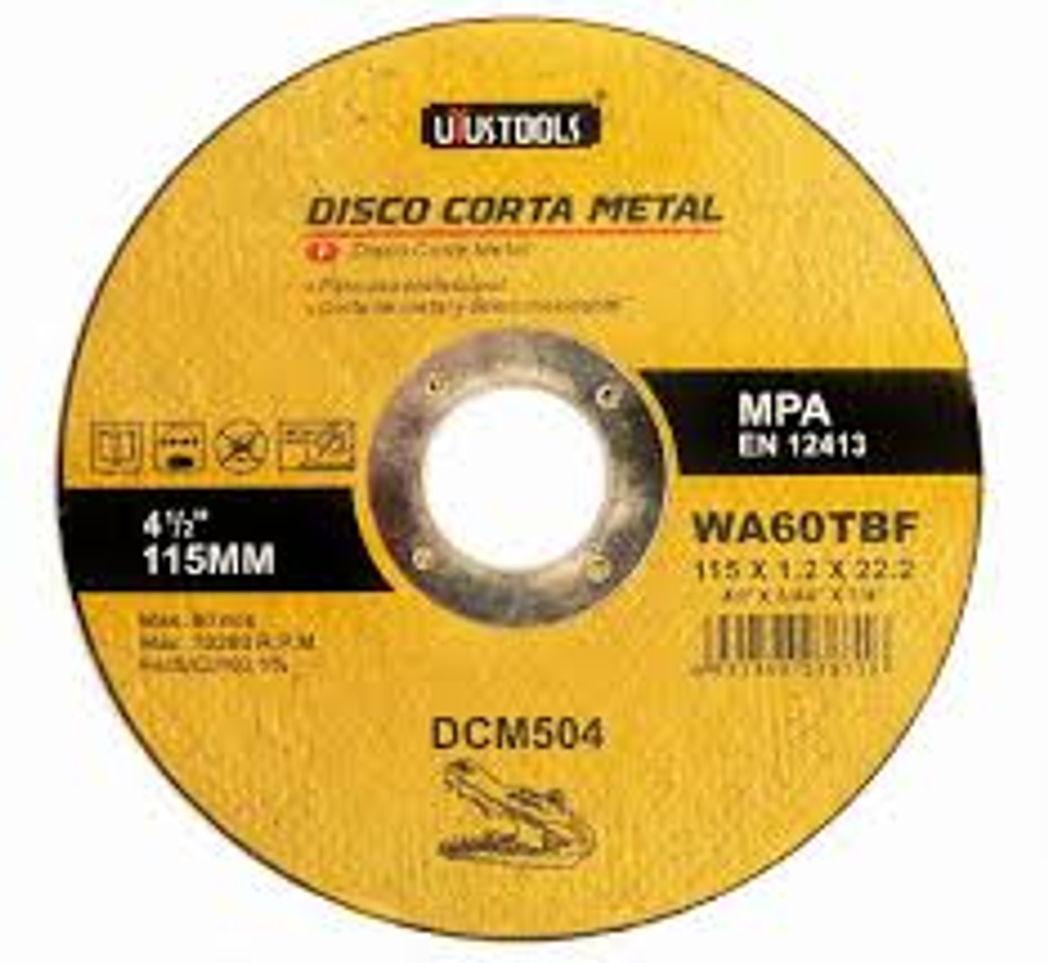 Disco De Corte Metal Abrasivo 4 1/2 1