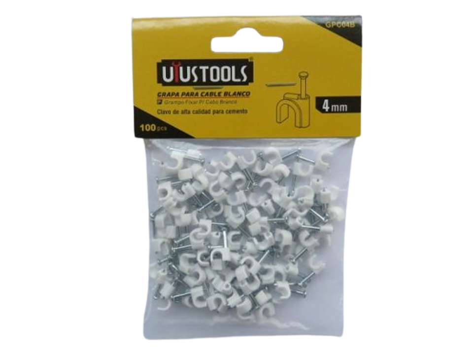 Bolsa Grapa Blanca Cable 4MM 100PCS Uyustools 1