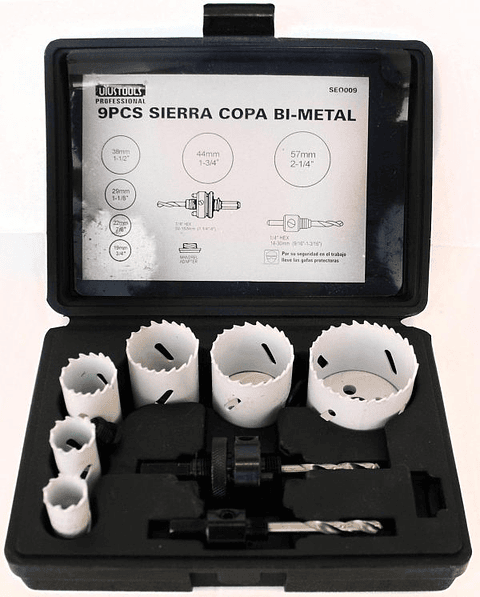 Set 9 Pcs Sierra Copa Bimetal Uyustools
