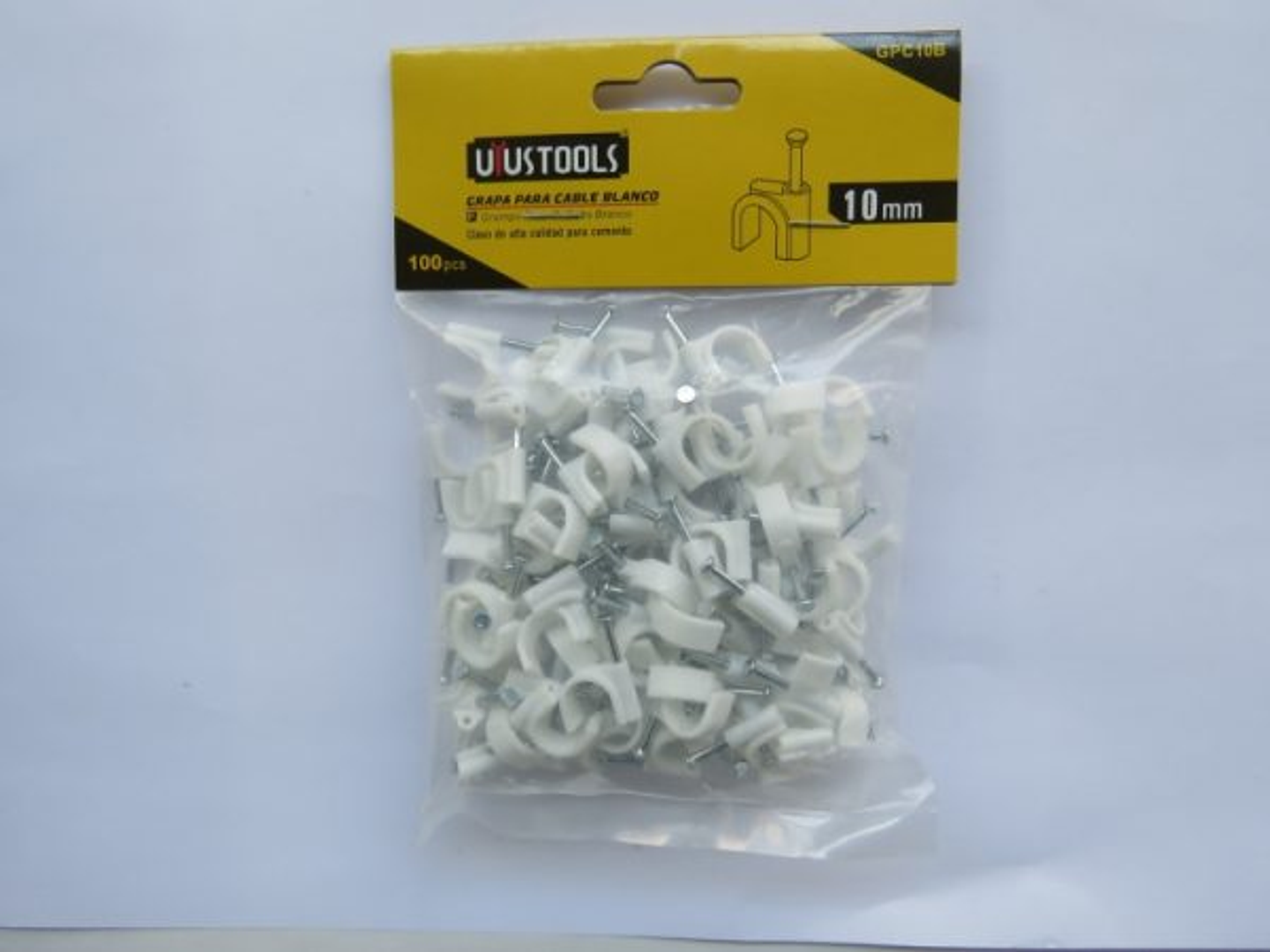 Bolsa Grapa Blanca Cable 10MM 100PCS Uyustools 1