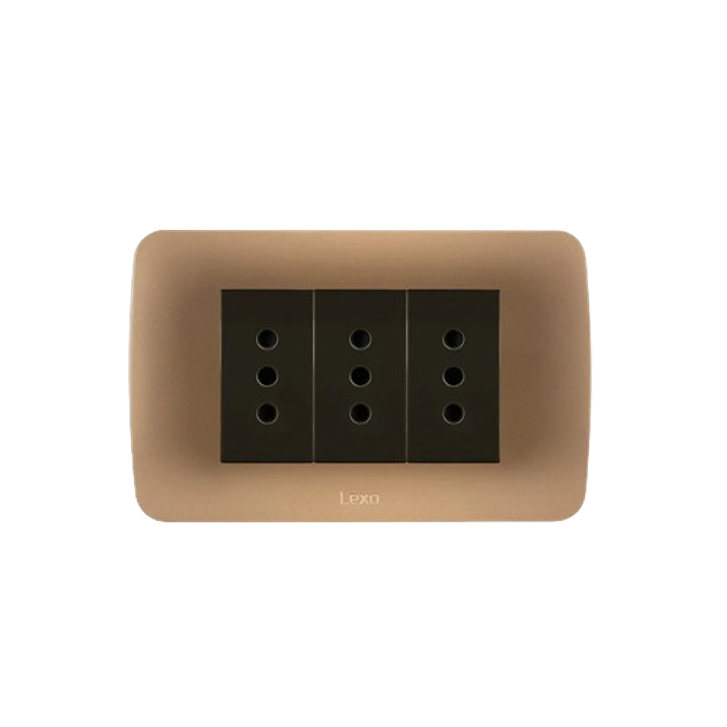 Enchufe Triple Emb Cafe Titanio Lexo 1