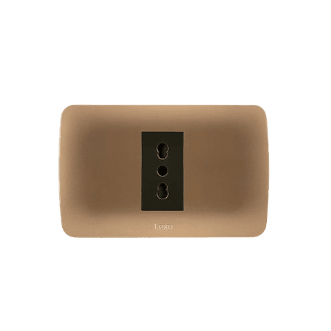 Enchufe Simple Emb 10-16 A Cafe Titanio Lexo