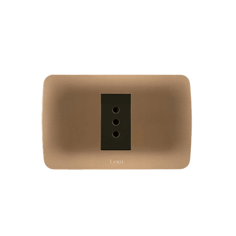 Enchufe Simple Emb 10A Cafe Titanio Lexo