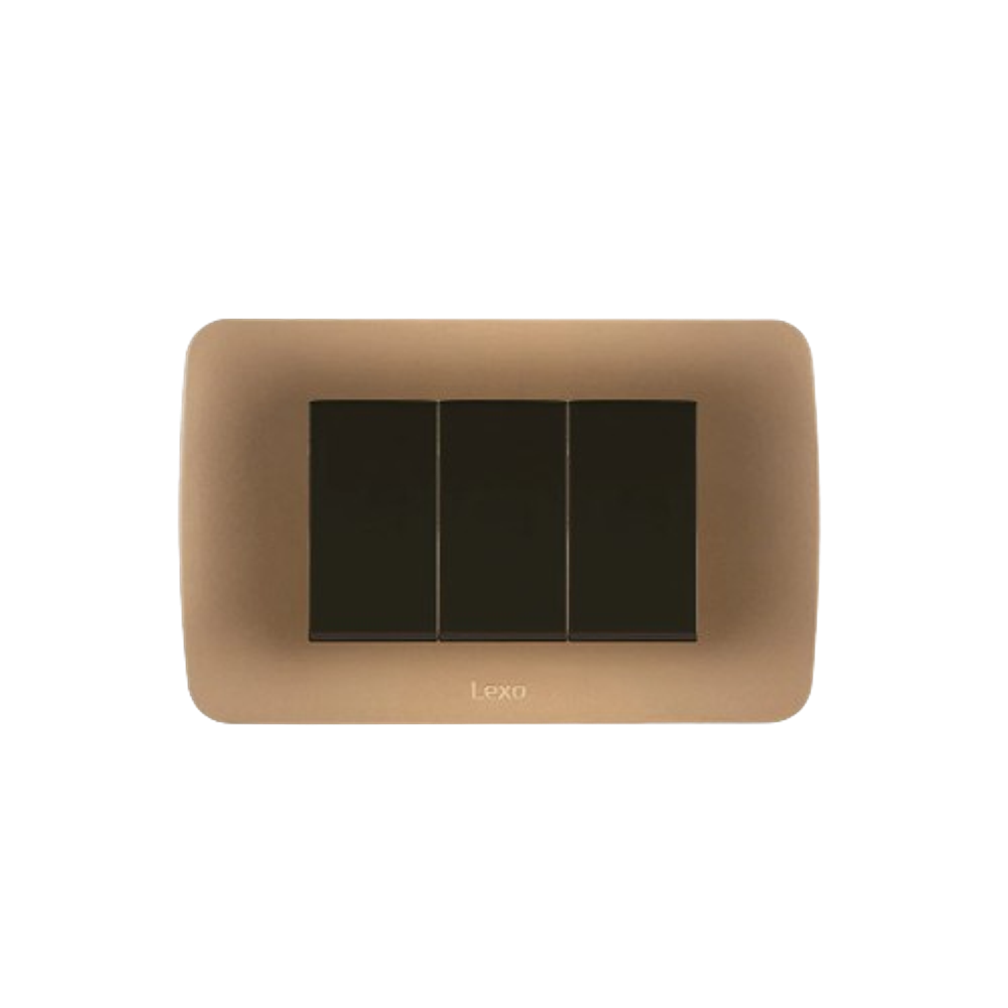 Interruptor Triple 9/32 Emb Cafe Titanio Lexo 1