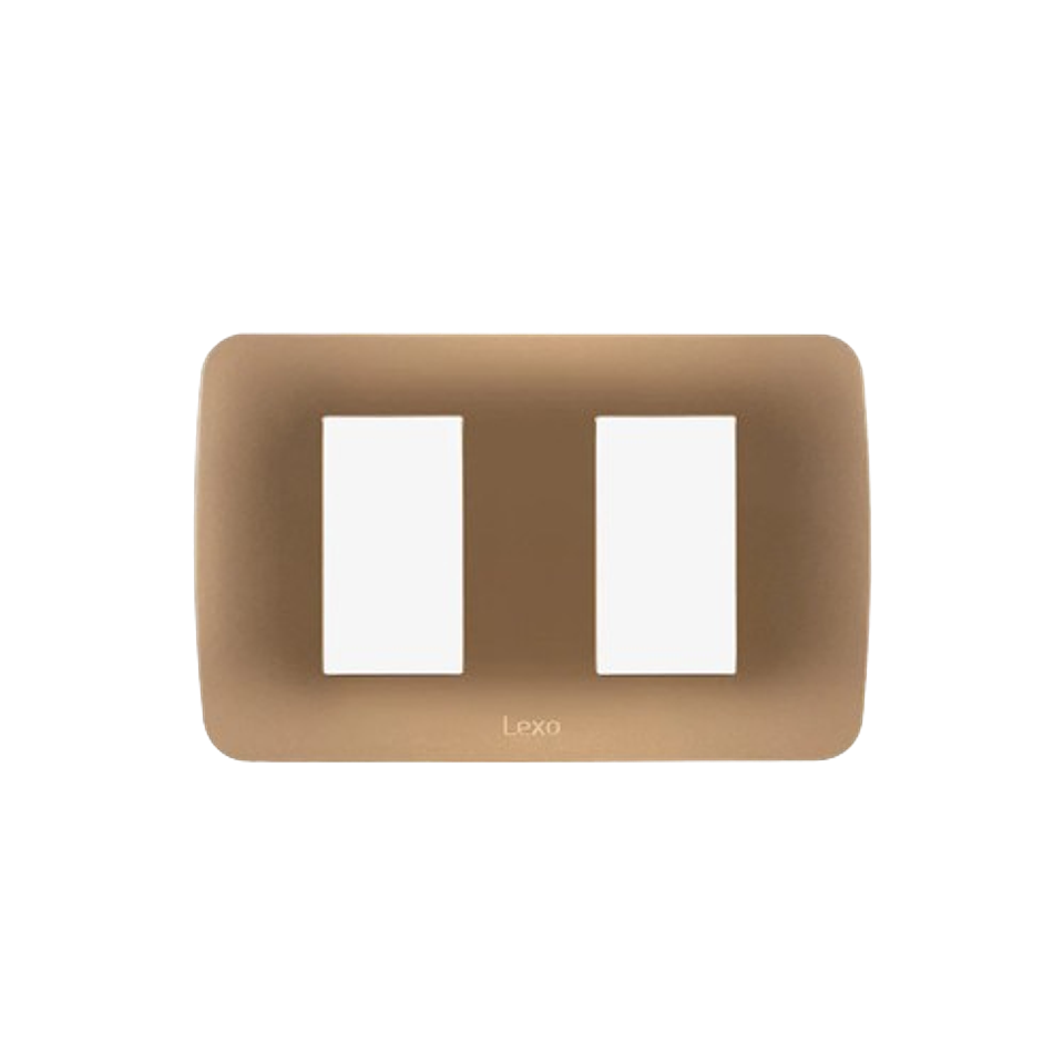 Placa 2 Modulos Titanio Lexo 1