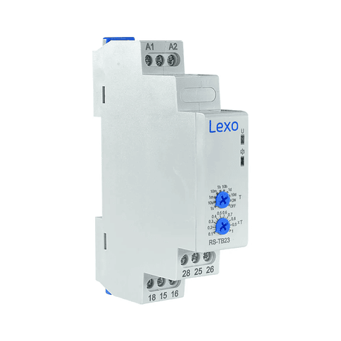 Rele Temporizado Retardo Off Delay 24-240V AC/DC 2C/0 Lexo