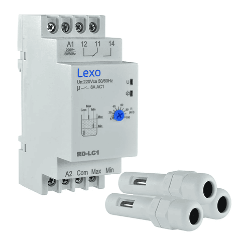 Rele Nivel Liquidos 220-380V AC 2 Modulos Din Lexo