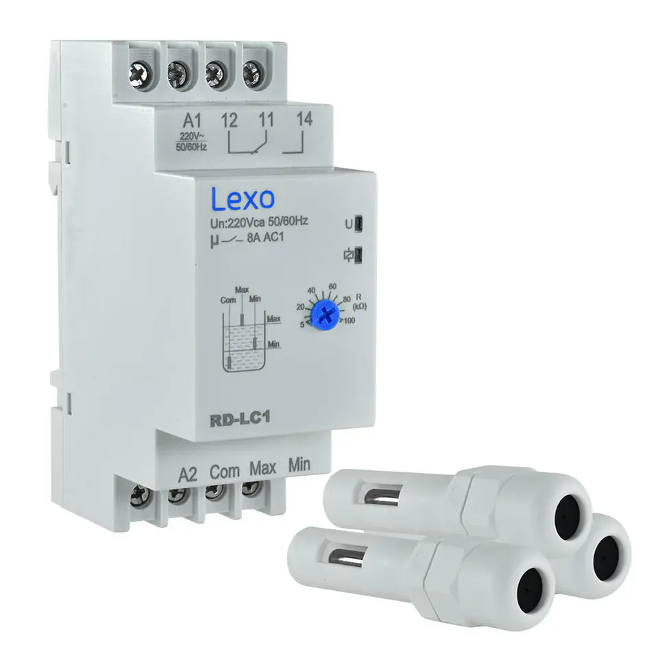 Rele Nivel Liquidos 220-380V AC 2 Modulos Din Lexo 1