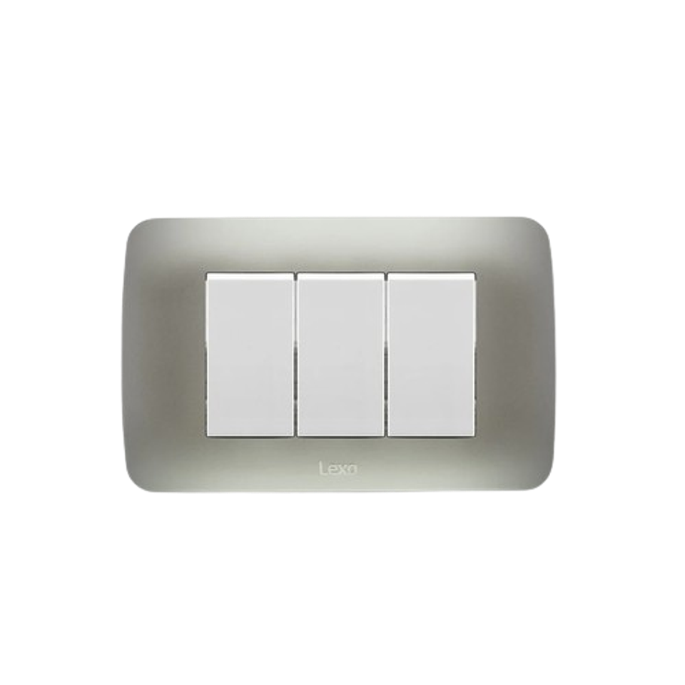 Interruptor 9/32 Emb Blanco Plata Lexo 1