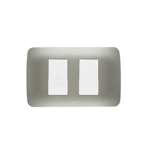 Placa 2 Modulos Plata Lexo