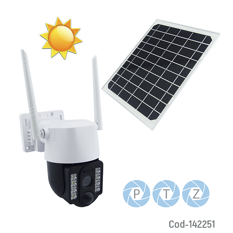 Camara Ext 8 Led Solar Wifi PTZ