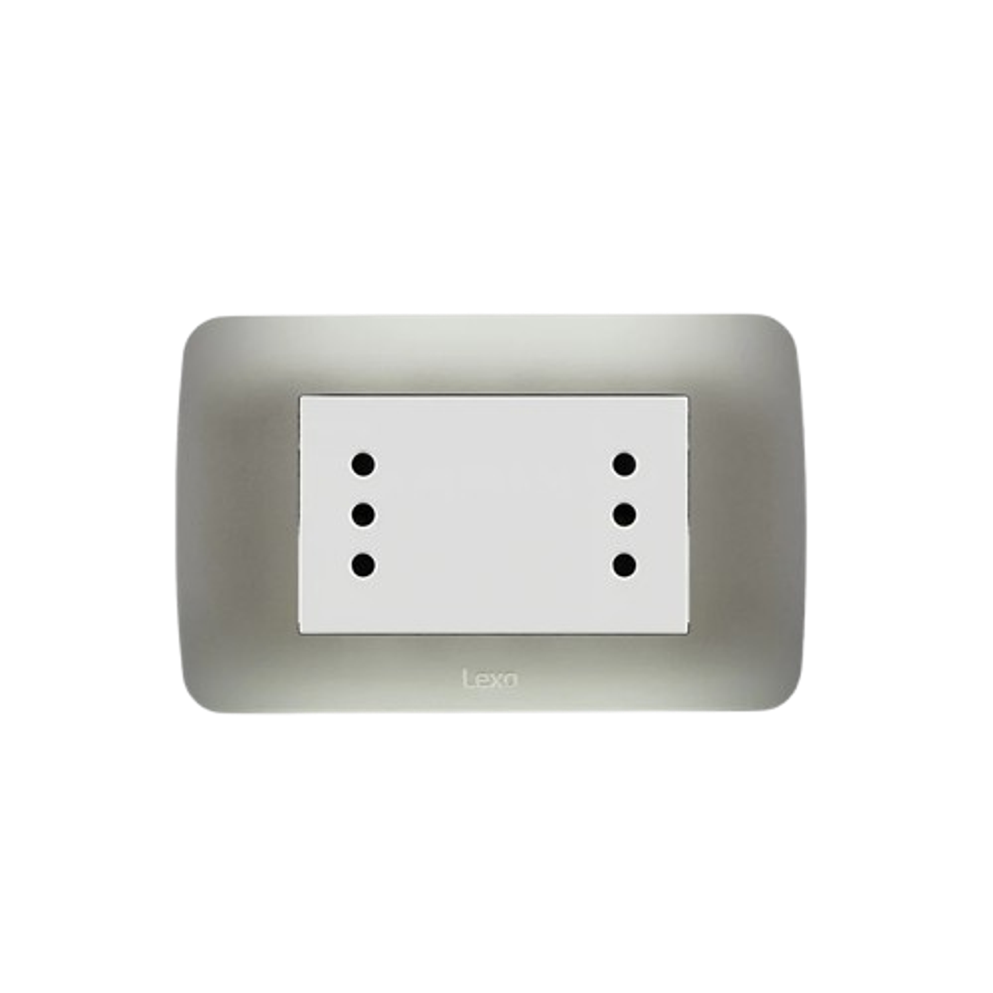 Enchufe Doble Puenteado Emb Blanco Plata Lexo 1