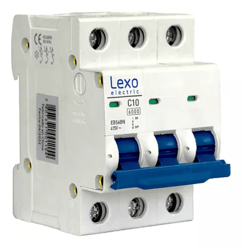 Interruptor Automatico 3X10A C 6K Lexo