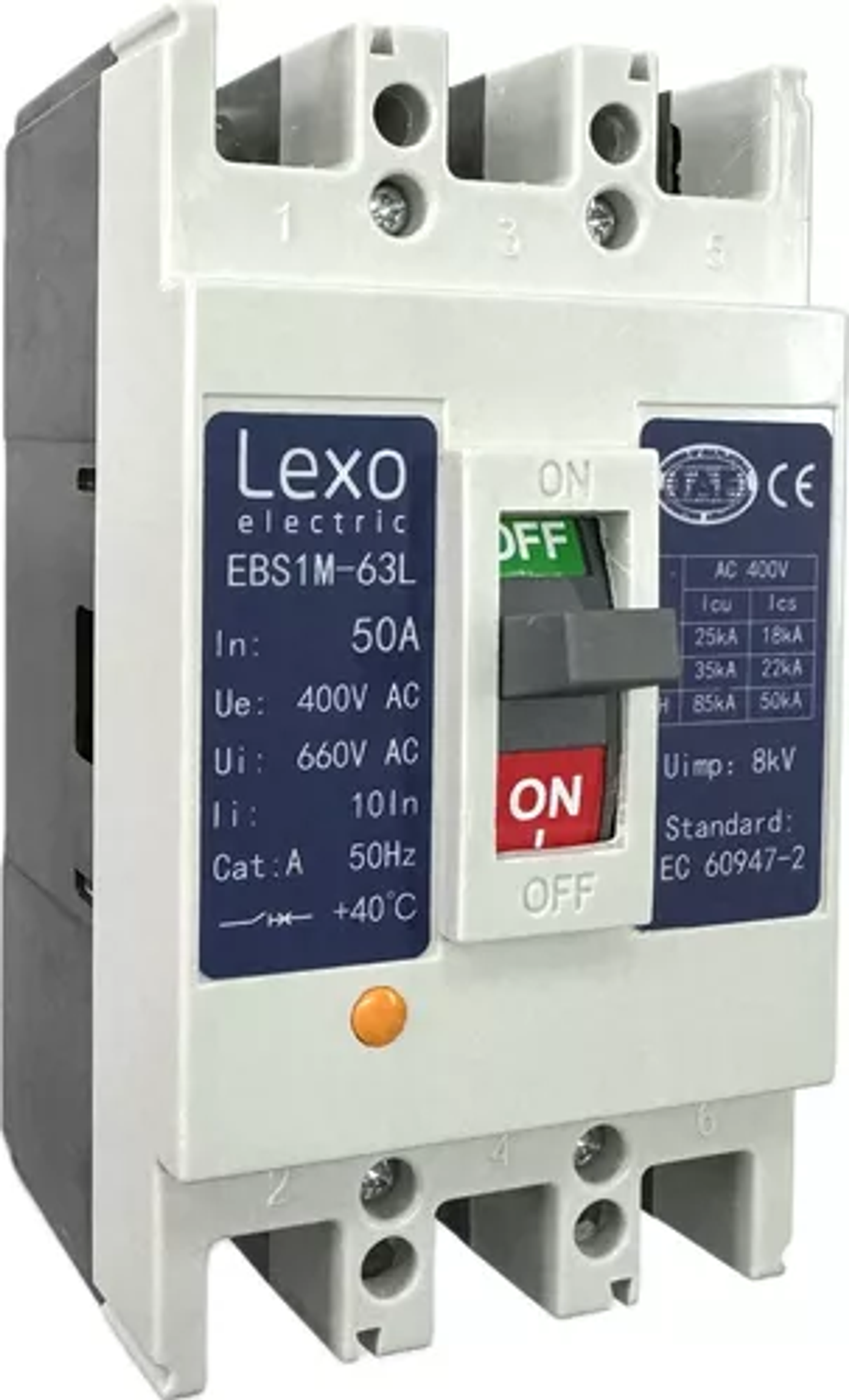 Interruptor Automatico 3X50A Caja Moldeada 25Ka Lexo 1