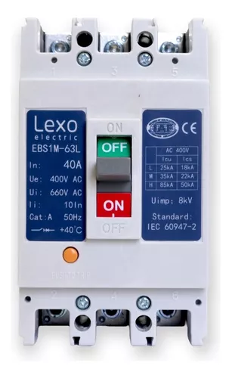 Interruptor Automatico 3X40A Caja Moldeada 25Ka Lexo 1