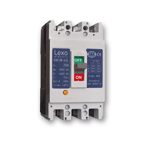 Interruptor Automatico 3X25A Caja Moldeada 25Ka Lexo