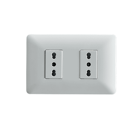 Enchufe embutido Doble 10/16A Blanco Stanford