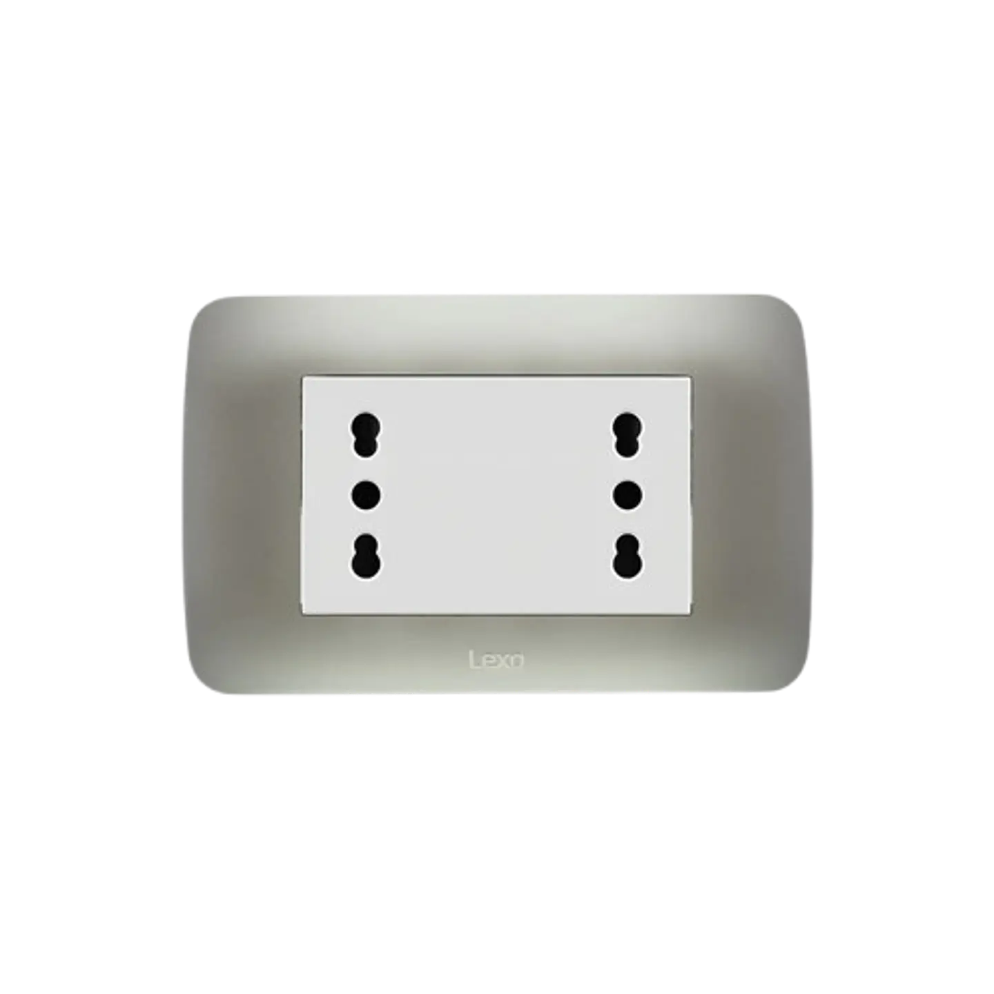 Enchufe Doble Puenteado 10/16 Emb Plata Lexo 1