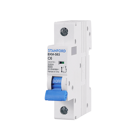 Interruptor Automatico 1X6A C 6K Din Stanford