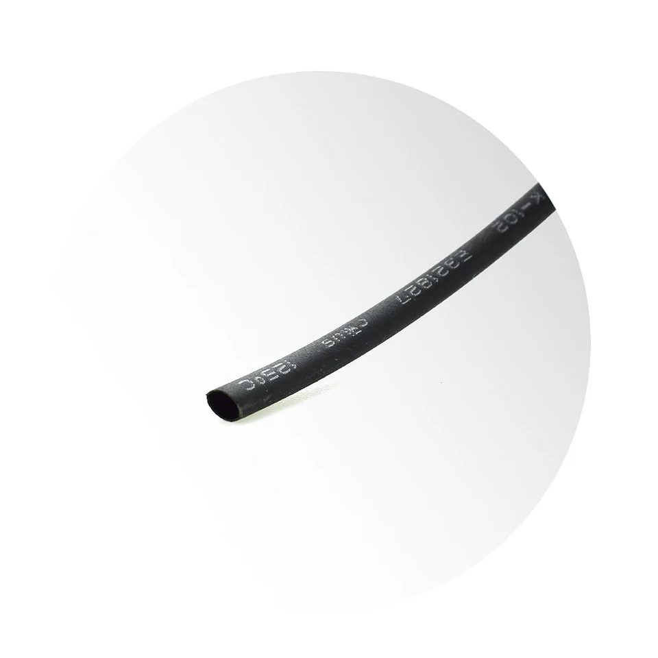 Termocontraible 1.5mm Negra 1Kv x MT 1