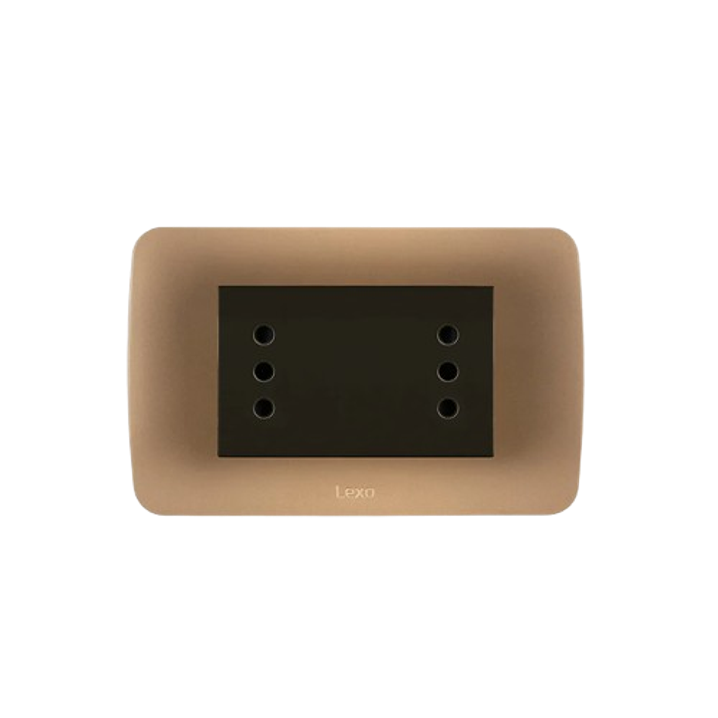 Enchufe Doble Puenteado Emb Cafe Titanio Lexo 1