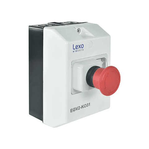 Caja Guardamotor C/ Parada emergencia, Luz piloto Lexo