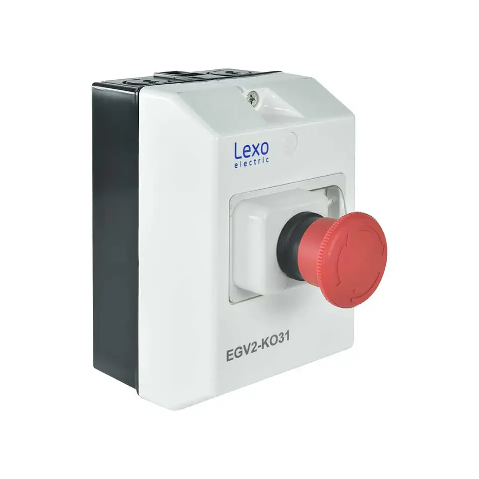 Caja Guardamotor C/ Parada emergencia, Luz piloto Lexo 1