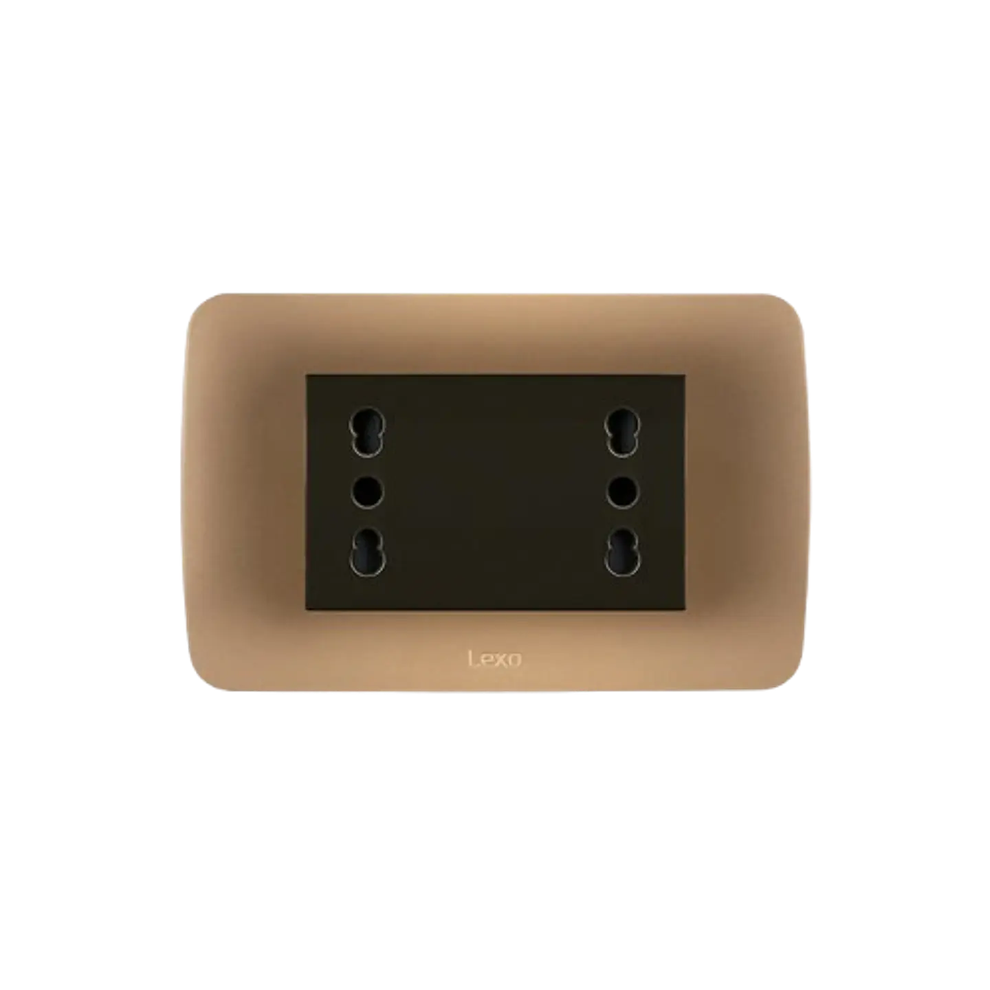 Enchufe Doble Puenteado 10/16 Emb Cafe Titanio Lexo 1