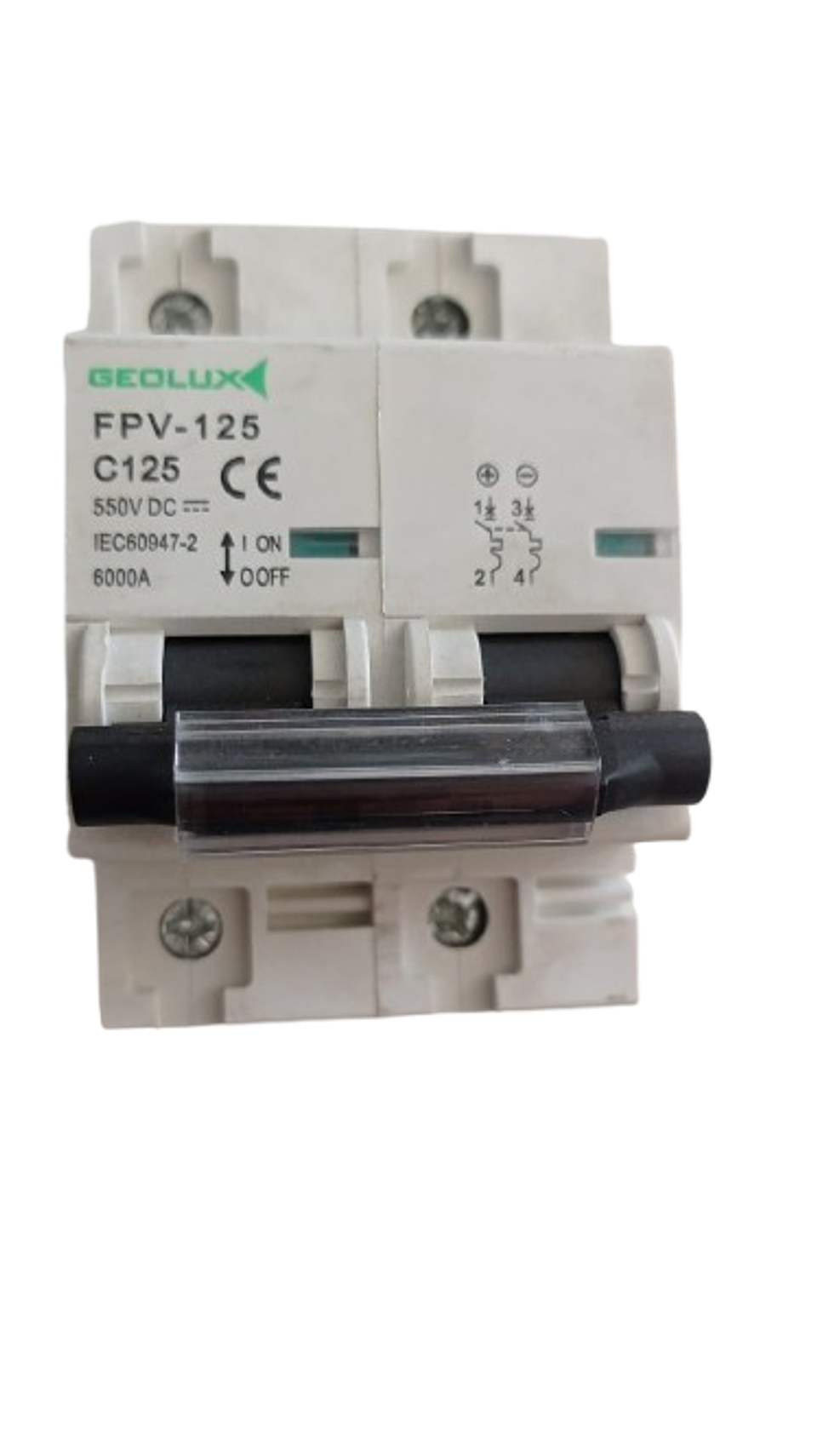 DC Breaker 2x125A 550VDC Geolux 1