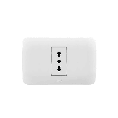 Enchufe Simple Emb 10/16A Blanco Lexo