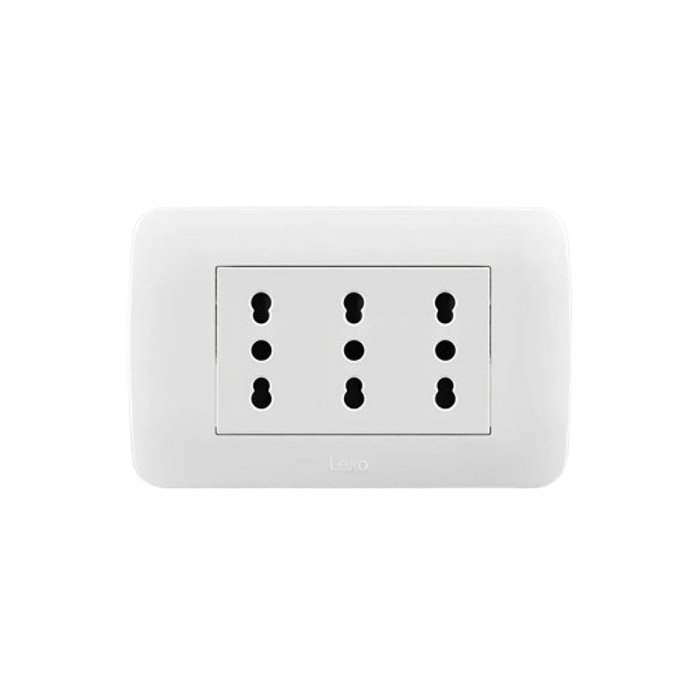 Enchufe Triple Puenteado 10/16 Emb Blanco Lexo 1