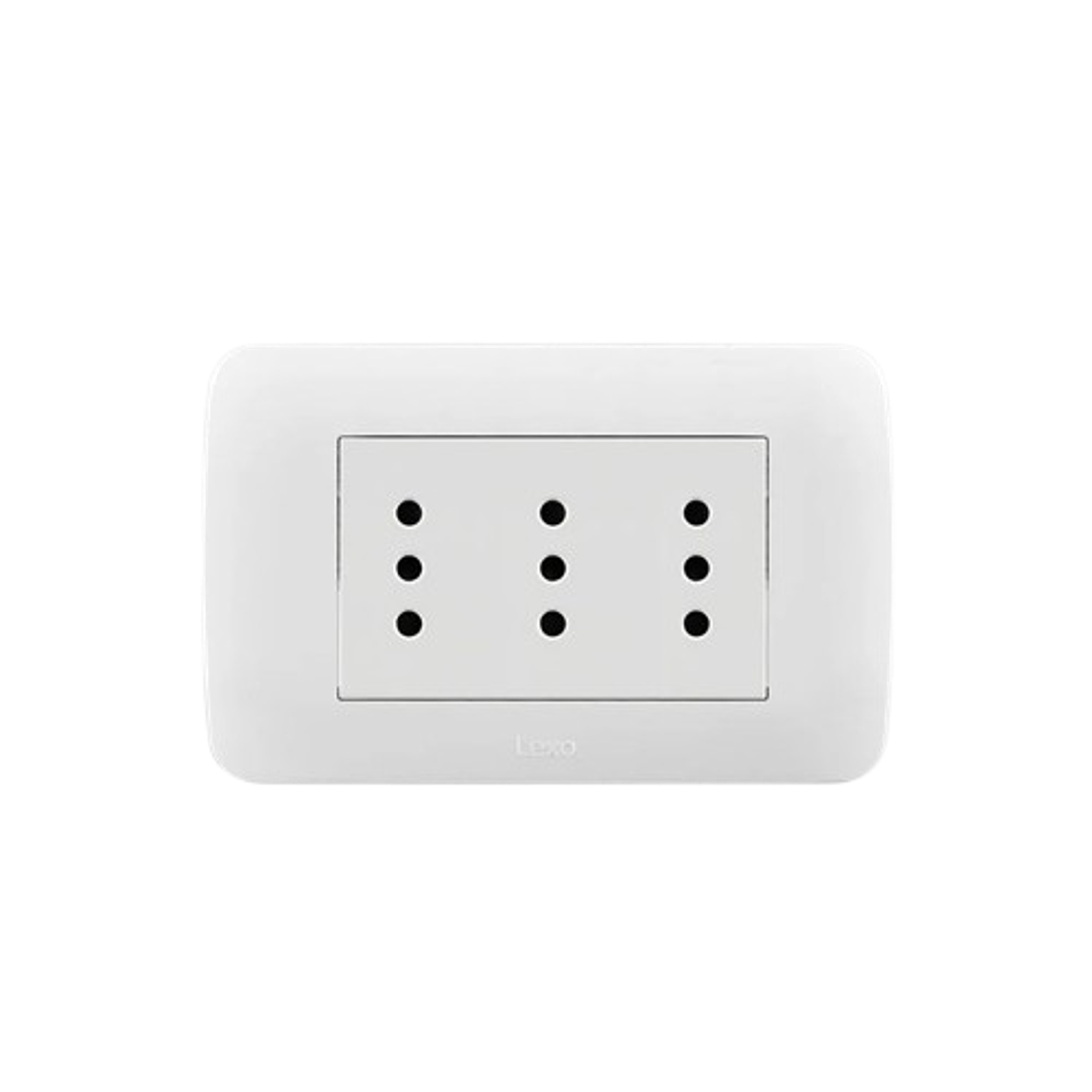 Enchufe Triple Puenteado Emb Blanco Lexo 1