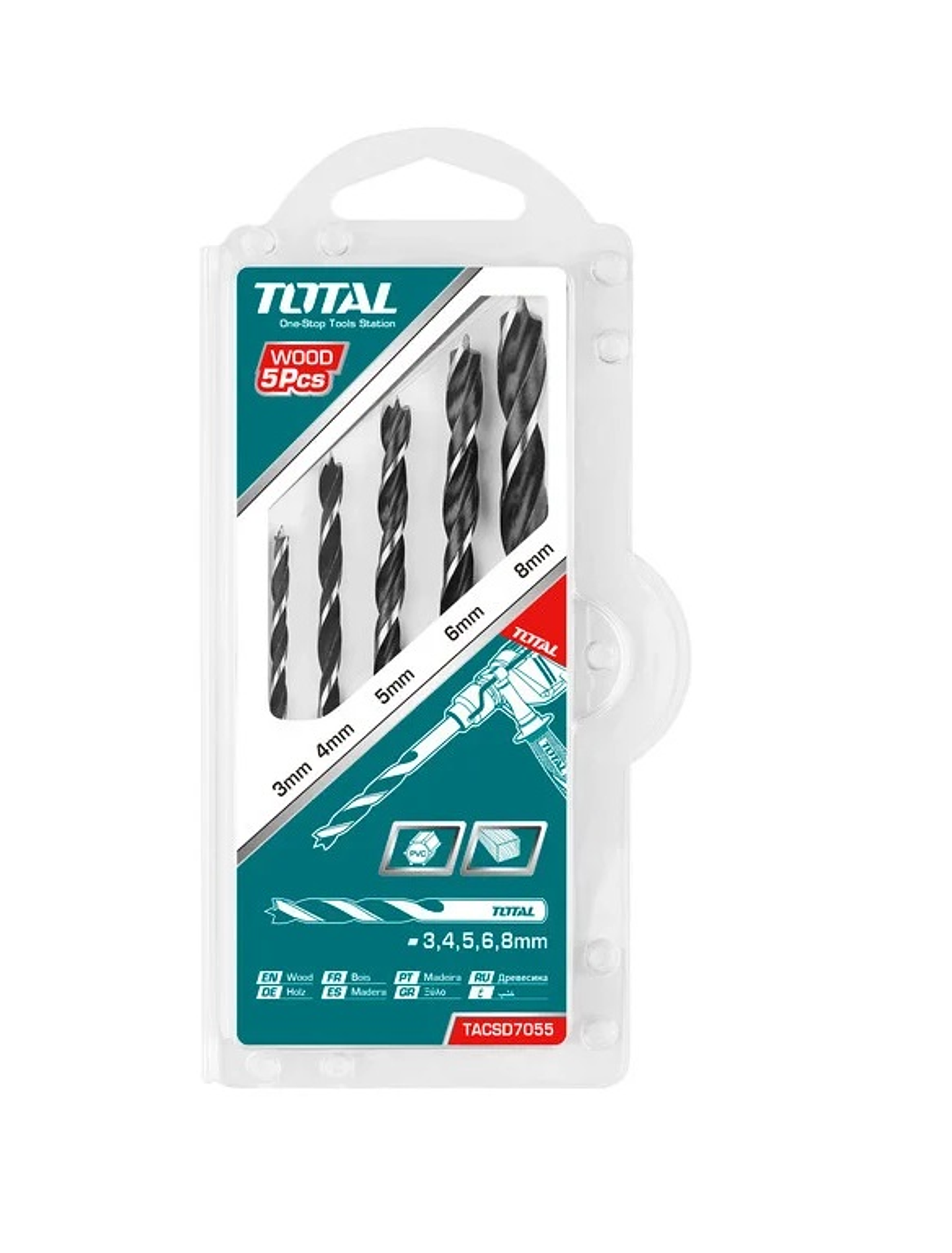 Set 5 Brocas Madera Total 1