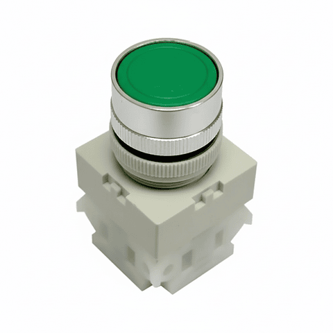 Pulsador 22mm Verde 1NO