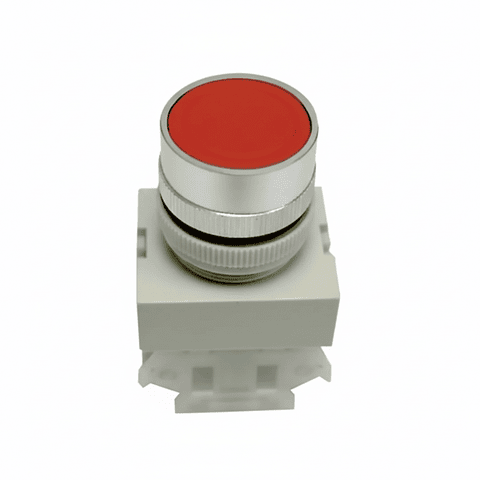 Pulsador 22mm Rojo 1NC