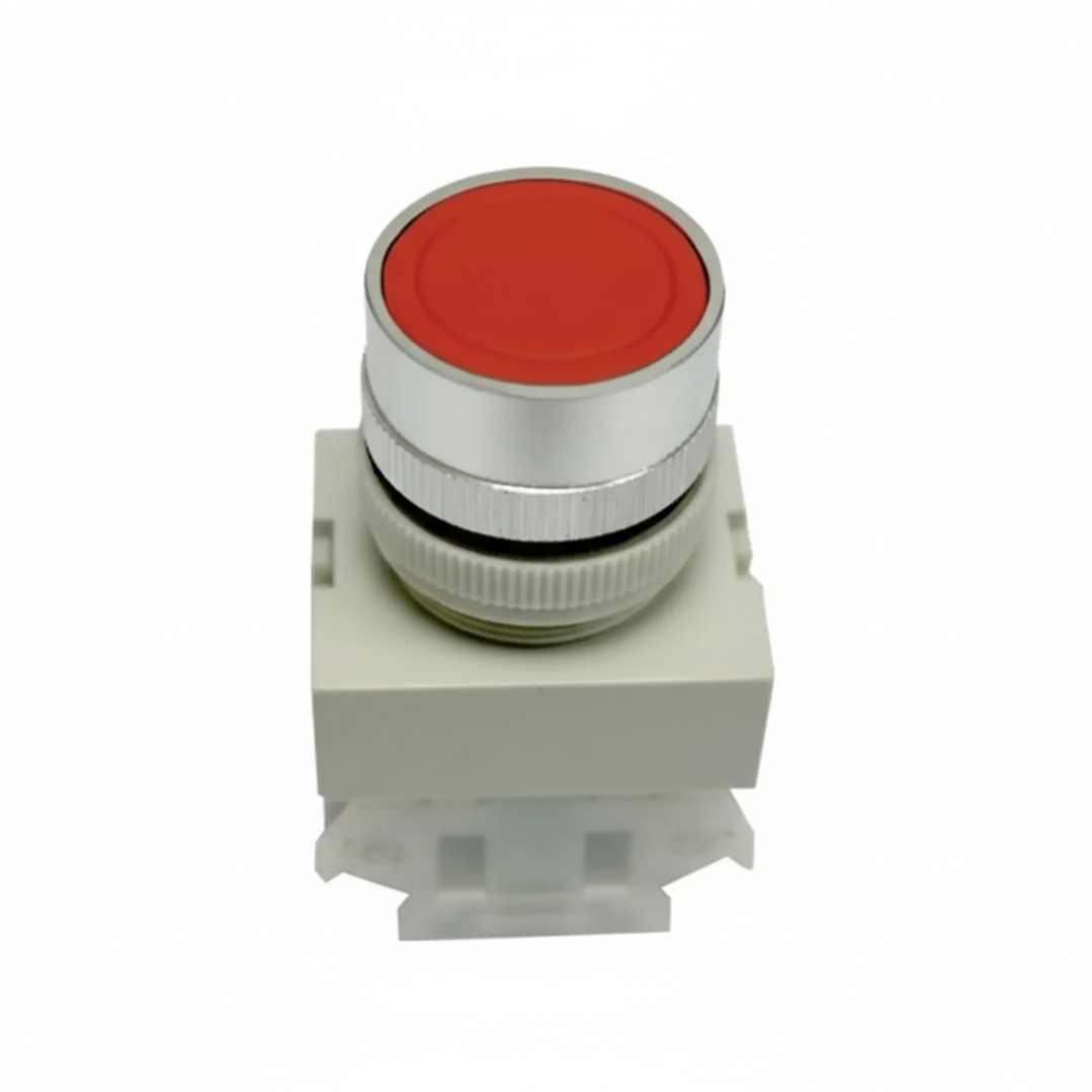 Pulsador 22mm Rojo 1NC 1