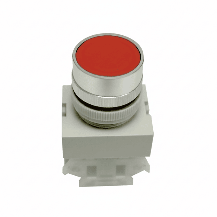 Pulsador 22mm Rojo 1NC 1