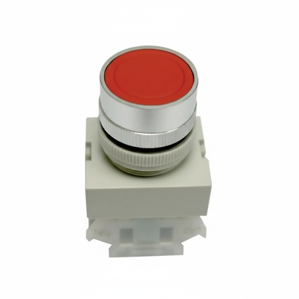Pulsador 22mm Rojo 1NC 1