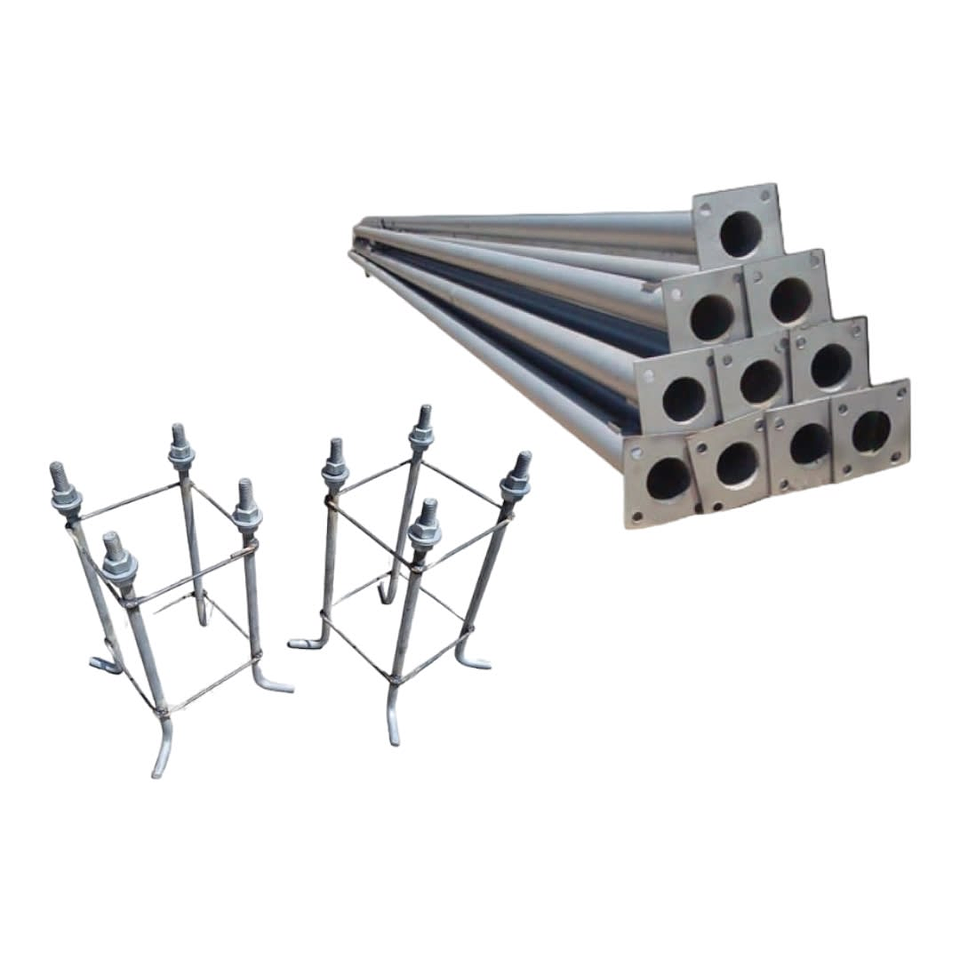 Poste Conico Metalico C/Canastillo 4Mt 1