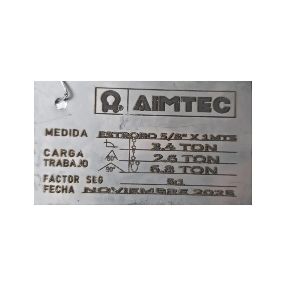Estrobo Acero Ojo Ojo 5/8 1.5Mts 2